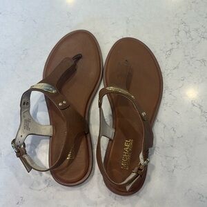 Michael Kors brown stewpot sandals